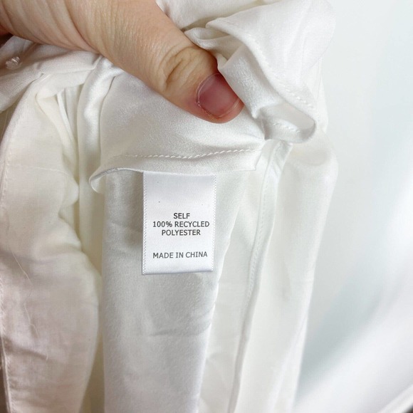 La Ligne NWT White Ballon Sleeves Clara Dot Swiss Dress Size M - Picture 10 of 11